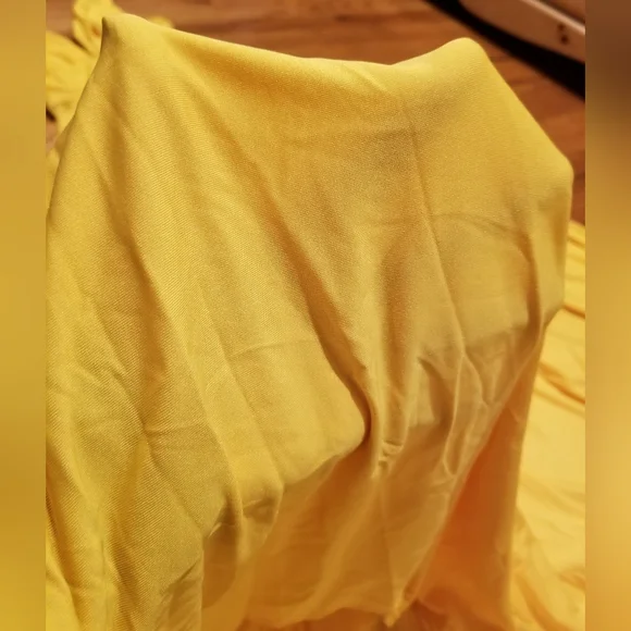 S.L. Fashions Yellow Summer Maxi Dress Size Medium - Picture 11 of 14